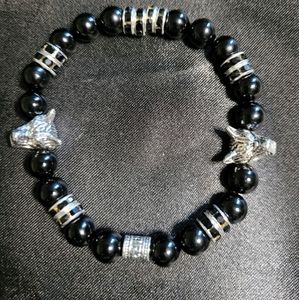 Wolf 🐺 Crystal stone Bracelet